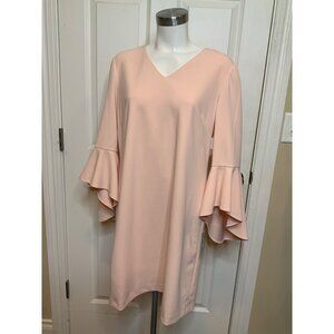 Tahari ASL Blossom Pink Shift Dress W/ Flowing Butterfly Sleeves, Size 10, NWT!